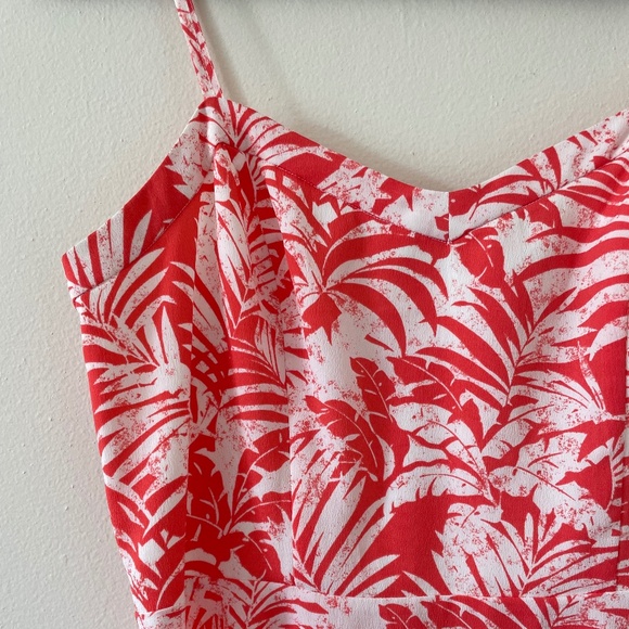 American Eagle Tropical Patterned Pink Dress with Back Cutouts - Picture 2 of 10